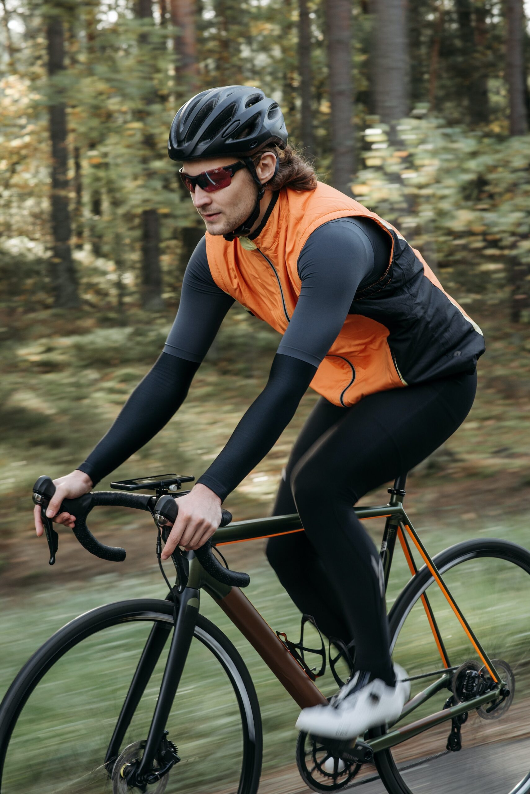 A Cyclist Riding a Bike